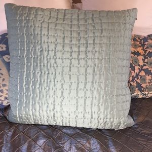 Kantha Stitched Sage Green Pillow